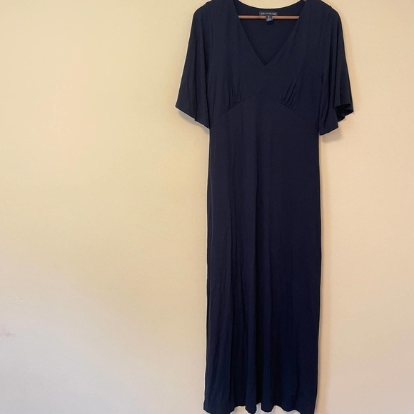 A Pea in the Pod Caftan Knit Maxi Maternity Dress M 8 10 Black - Picture 6 of 9